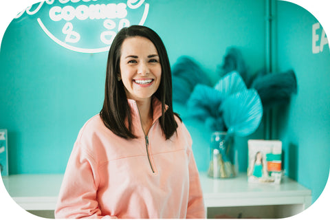 Whitney Miller in the Whitney's Cookies retail store in Downtown Franklin.
